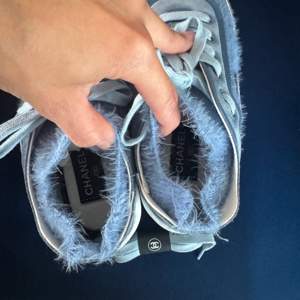 CHANEL Blue Trainer Sneakers - Picture 7 of 8